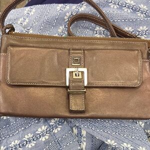 PERLINA Metallic Brown Bag